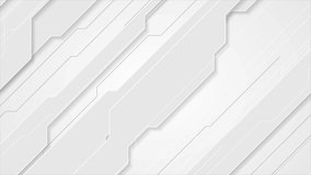 Grey abstract technology geometric background. Seamless looping circuit board lines motion design. Video animation Ultra HD 4K 3840x2160