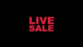 Live sale animation business icon video 
