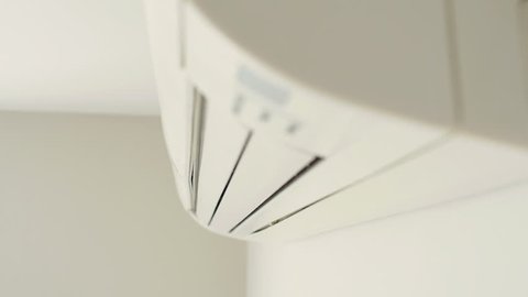 Air conditioner on wall.