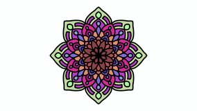 The procces of coloring mandala design. Relieve stress.