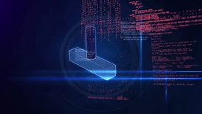 Animation of lens flare, programming language and illuminated dna helix against black background. Digitally generated, hologram, light, research, genetic, healthcare and technology concept. - Powered by Shutterstock - Get 15% off with code: PIKWIZARD15