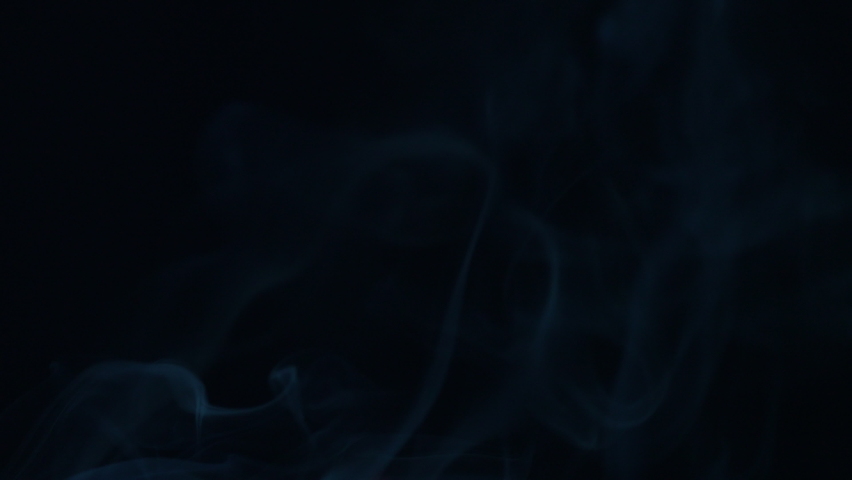Whit smoke slow motion concept, smoke floating up slow on black screen background, fog or smog motion up, abstract wallpaper screen, vapor or stream from fire flame burning to heat hot of nature power Royalty-Free Stock Footage #1096949133