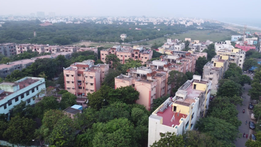 Chennai City Aerial View 4K