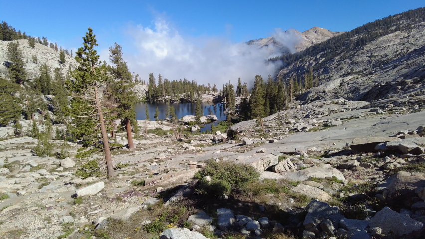 Fog in the Valley Behind Aster Lake in Sequoia National Park