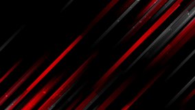 Abstract geometry backgroud with red black stripes and dots. Seamless looping technology motion design. Video animation Ultra HD 4K 3840x2160