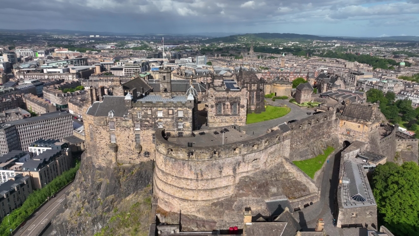 Edinburgh Castle is a historic castle stands on Castle Rock in Old Town Edinburgh, Scotland, UK. Old town Edinburgh is a UNESCO World Heritage Site since 1995. 