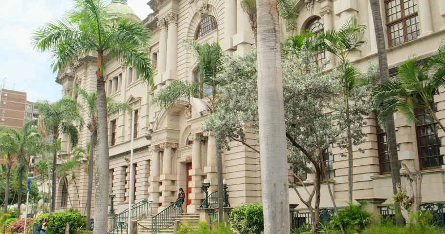 architectural heritage of the spanish and german colonizers in south africa, durban. Durban City Hall with the War Memorial, KwaZulu-Natal province, South Africa. The City Hall in Durban South Africa.