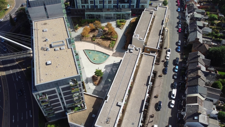 Aerial Footage of British City with Drone