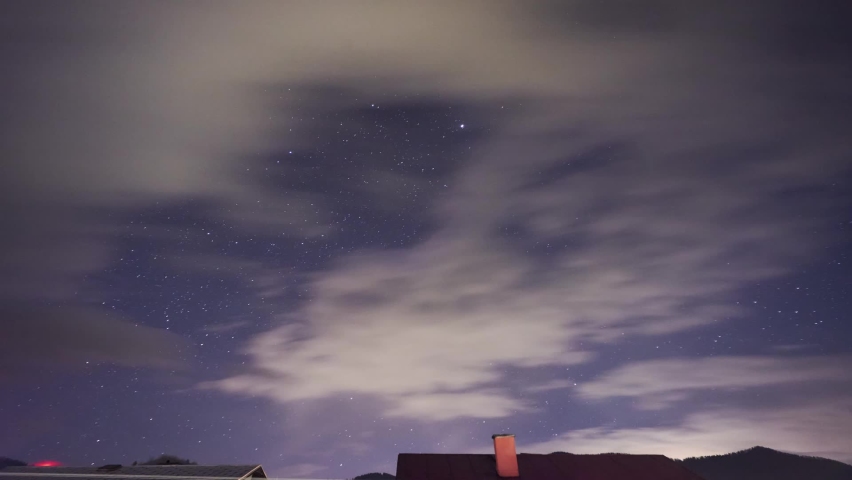 Night sky from the milky way, thick clouds at night.FHD