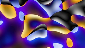 Moving random wavy texture. Psychedelic wavy animated abstract curved lines. HD Looping footage.