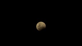 Beginning of lunar eclipse time lapse in 4K   - Powered by Shutterstock - Get 15% off with code: PIKWIZARD15