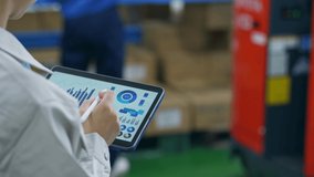Worker checking inventory on a tablet warehouse management system. - Powered by Shutterstock - Get 15% off with code: PIKWIZARD15