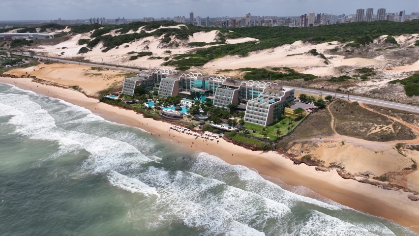 Hotel At Natal Rio Grande Do Norte Brazil. Cityscapes City Aerial. Coast Sky City Seaside. Coast Exterior City Beach High Angle View. Coast Seaside Lifestyle Landmark. Natal Rio Grande do Norte.