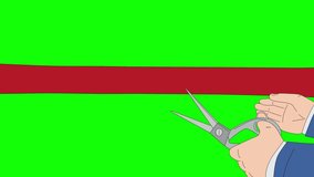 Green screen Red ribbon cutting animation.
2d animation - Powered by Shutterstock - Get 15% off with code: PIKWIZARD15