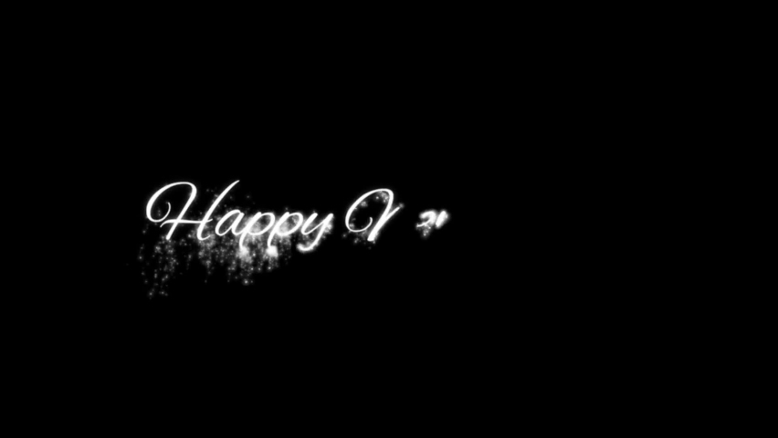 happy new year animation suitable for year-end holidays, family vacations, new year content Royalty-Free Stock Footage #1097055527