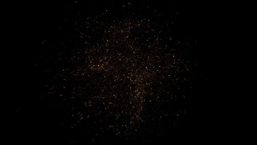 Gold dust particles fly in slow motion in the air lingering slowly. Dust Particles Background Bokeh Lights Background on Black Background 4k Footage Snow Particles Background. | Shutterstock HD Video #1097060121
