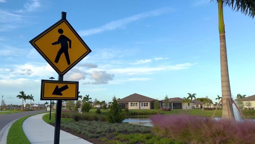 USA, florida, suburb. View of the residential homes