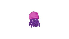Jellyfish icon animation best cartoon object on white background - Powered by Shutterstock - Get 15% off with code: PIKWIZARD15