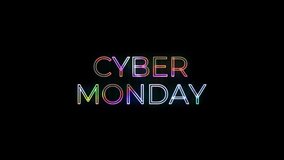 Cyber Monday motion text with brilliant light effect. 4K short footage for the Cyber Monday event - Powered by Shutterstock - Get 15% off with code: PIKWIZARD15