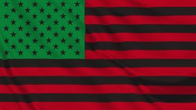 African America Flag. High quality 4K resolution.