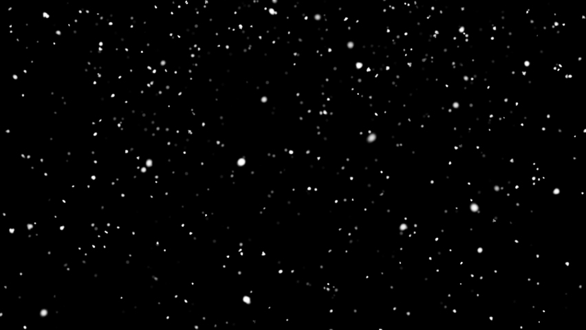 Snowfall overlay, black background - winter, slowly falling snow effect - green screen. 4K Seamless Looped Snowfall background, snow falling animation | Shutterstock HD Video #1097099487