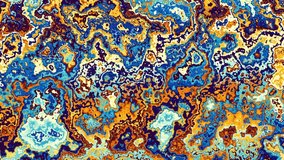 Moving random wavy texture. Psychedelic marbling animation. HD Looping footage.