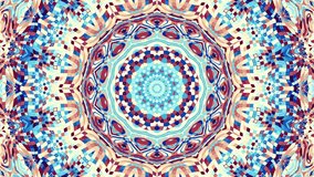 Transforming ornamental abstract Mandala. Seamless HD loop footage.