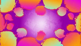 4K  abstract motion move glitch wiggle object circle by beautiful color 