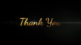 Animated thank you Luxury cinematic gold animated Thank you text in 3d Handwriting Animation, Golden Thank You Text appreciation, suitable for celebration, wishes, events, message, holiday, festival - Powered by Shutterstock - Get 15% off with code: PIKWIZARD15