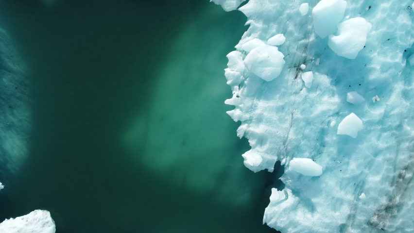 Nature Iceberg melts in blue glacier lagoon with pure water Iceland beautiful outdoor landscape 4k Royalty-Free Stock Footage #1097135007