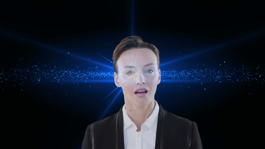 Animation of businesswoman over mathematical data processing. Global business, science, education, connections, computing and data processing concept digitally generated video. - Powered by Shutterstock - Get 15% off with code: PIKWIZARD15