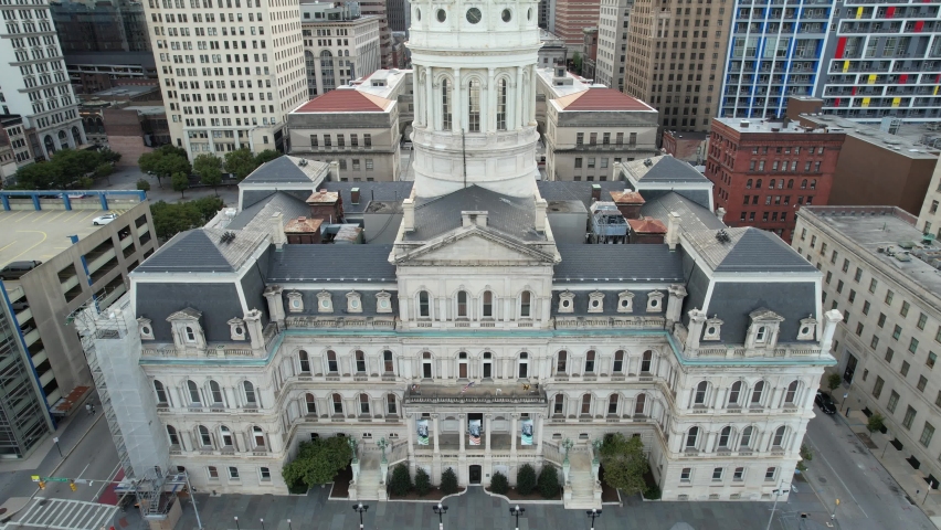 Aerial Video of Baltimore City Hall