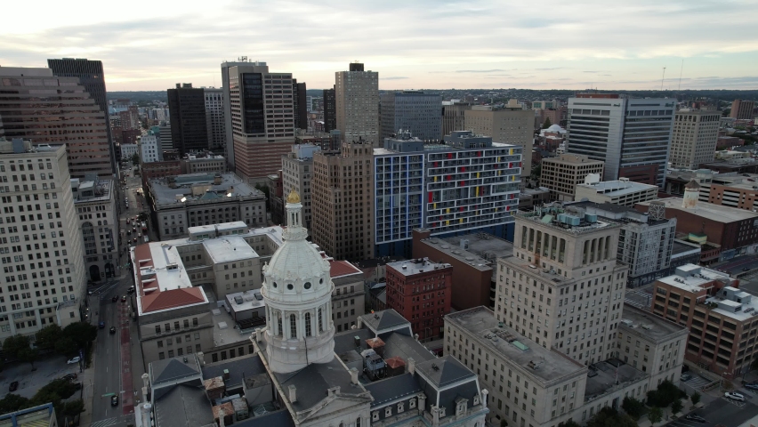 Aerial Video of Baltimore City Hall