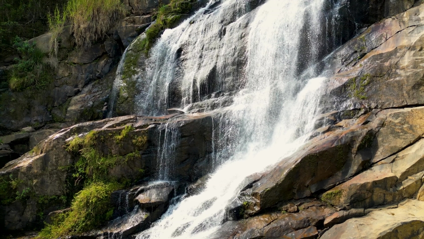 aerial view of a big waterfall in Minas Gerais - Brazil