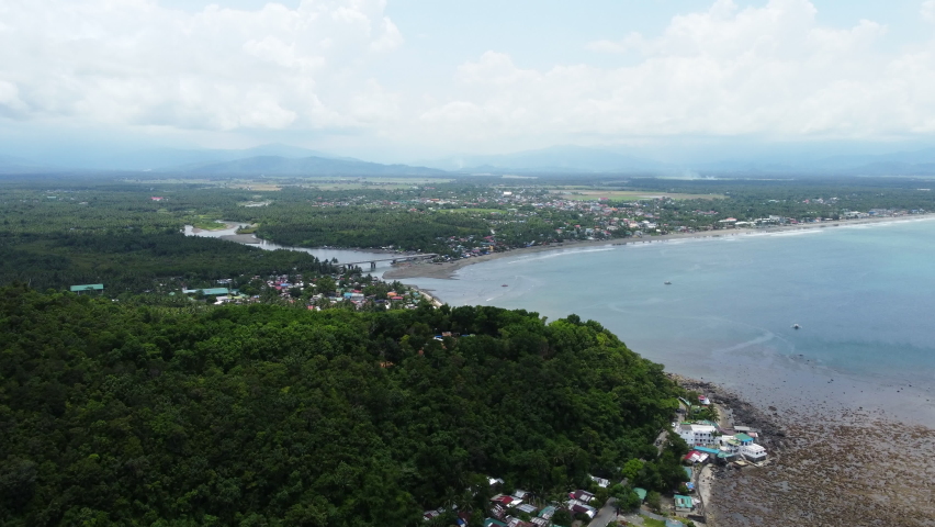 Coming Over High Green Mountain Located On Fabulous Ocean Bay, Baler, Aurora, Philippines