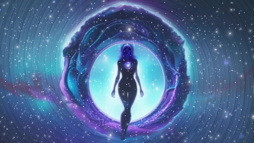 Goddess Cosmic Portal Meditation Animation, Video, Visualizer Royalty-Free Stock Footage #1097155163