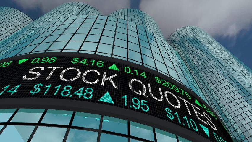 Stock Quotes Ticker Investment Share Prices Buy Sell Market 3d Animation | Shutterstock HD Video #1097164739