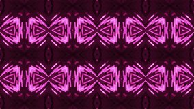 Abstract neon glowing geometric mosaic in futuristic design. Modern vj loop night club or party background. Bright psychedelic mandala  pattern with neon glowing lines