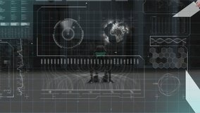 Animation of data processing over african american male runner. Global sport and digital interface concept, digitally generated video. - Powered by Shutterstock - Get 15% off with code: PIKWIZARD15