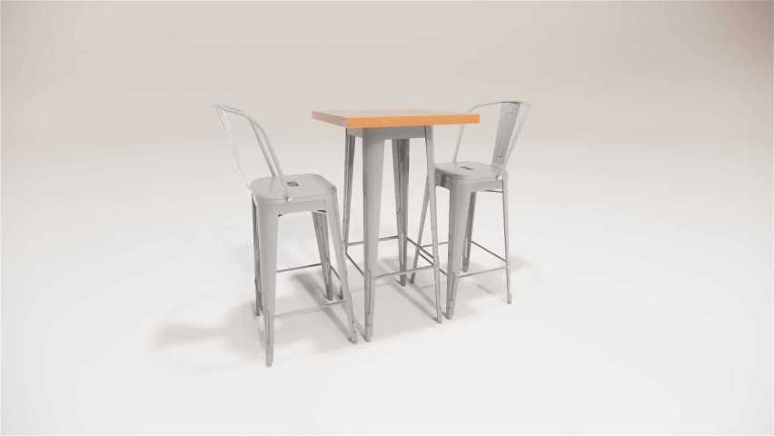 3D animation of modern cafe furniture sets of chairs and tables | Shutterstock HD Video #1097190323