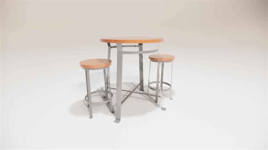 3D animation of modern cafe furniture sets of chairs and tables | Shutterstock HD Video #1097190351