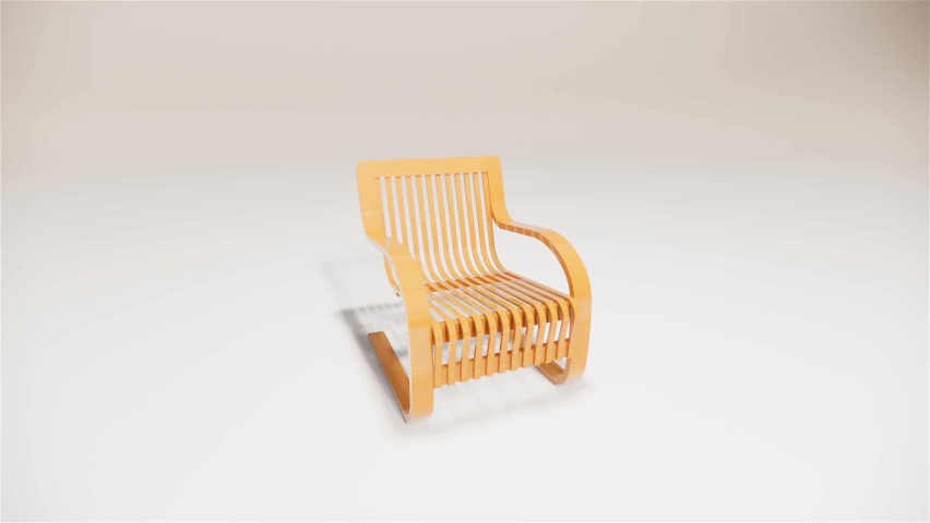 Modern minimalist lounge chair furniture 3D animation | Shutterstock HD Video #1097191883