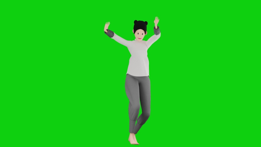 Animation of a stylized 3D girl dancing
 | Shutterstock HD Video #1097194977