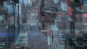 Animation of data processing over caucasian man using vr headset. Global business and digital interface concept digitally generated video. - Powered by Shutterstock - Get 15% off with code: PIKWIZARD15