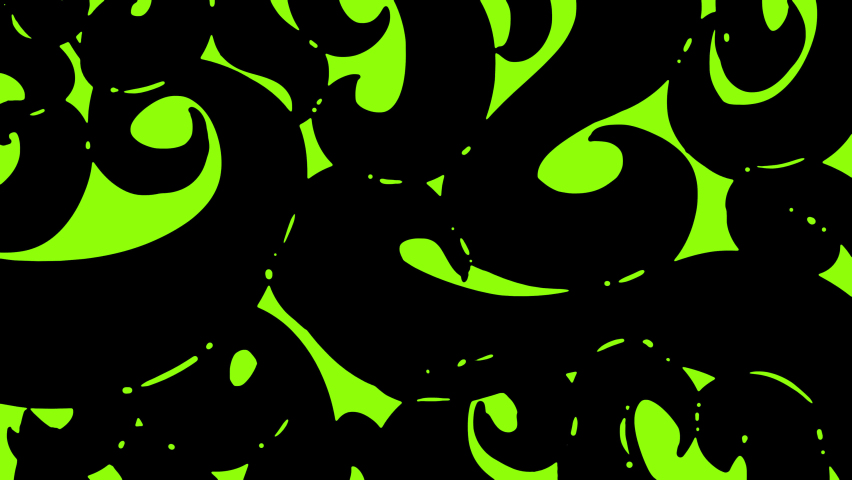 Black tentacles capture the green screen. Video transition with inky viscous matter filling the frame. 4K abstract effect with alpha channel.