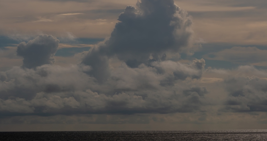 Timelapse footage of Storm clouds and rain over sea in bad weather day, Dark storm clouds passing video Time Lapse,Climate change season global warming concept | Shutterstock HD Video #1097217083