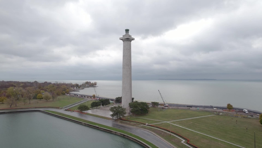 Cinematic drone shot rotating around iconic Perry