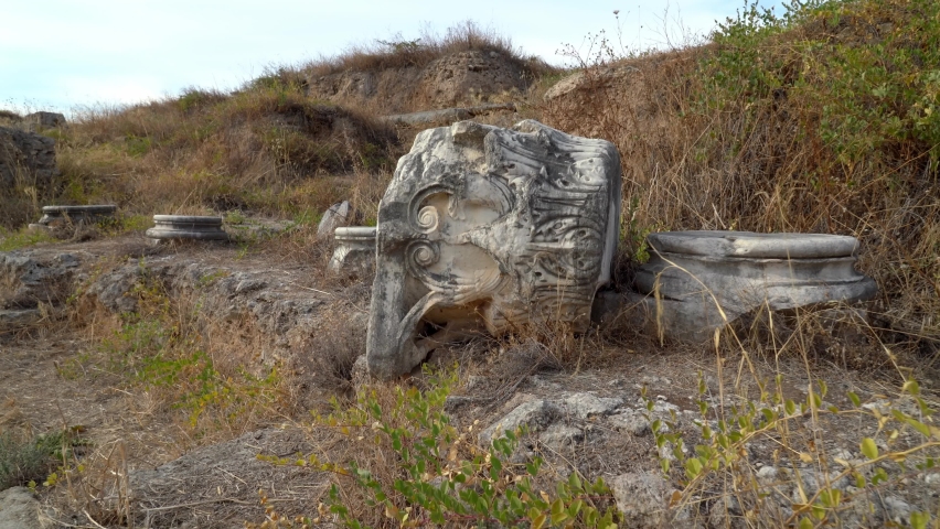 Antiquity in Ruins of Ancient Theater in Ancient Corinth