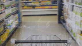 Animation of data processing over shopping cart. Global business and digital interface concept digitally generated video. - Powered by Shutterstock - Get 15% off with code: PIKWIZARD15