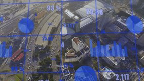 Animation of data processing over cityscape. Global business and digital interface concept digitally generated video. - Powered by Shutterstock - Get 15% off with code: PIKWIZARD15